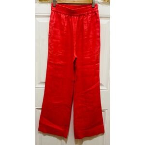 Esmaee Red Wide Leg‎ Lounge Pants Extra Small XS Elastic Waist